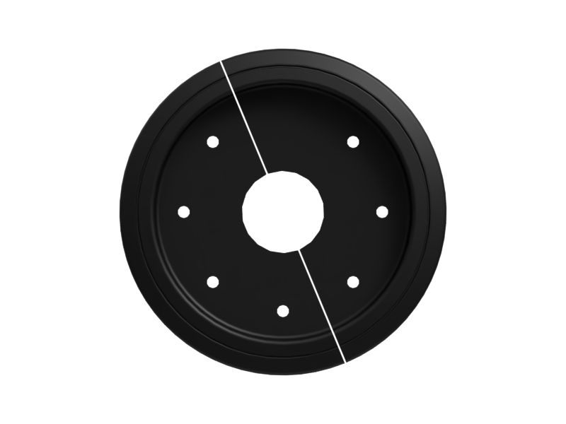 Заднее направляющее колесо 355,6 мм с внешним диаметром