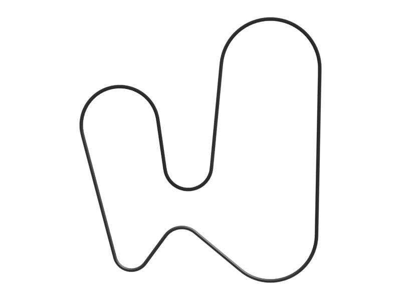 Поликлиновый ремень длиной 1847 мм