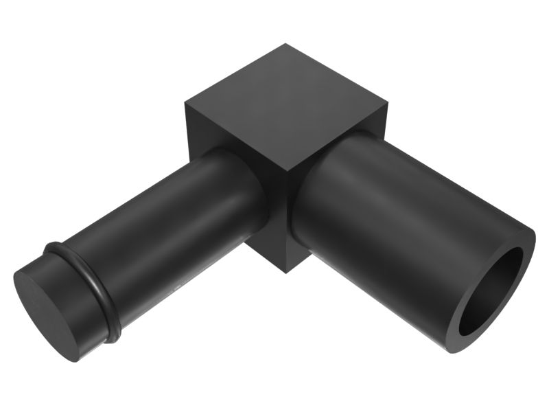 Коленчатый переходник под углом 90 градусов, длина 55 мм