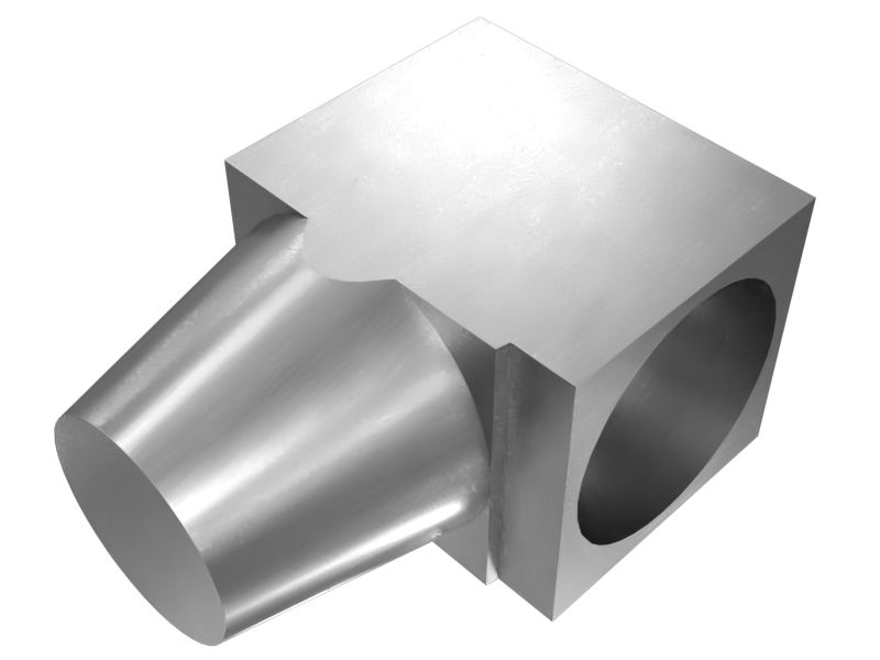 Переходной коленчатый патрубок, 90 градусов, длина 33,30 мм