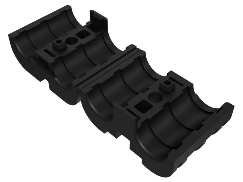 Зажим двойной трубы с минимальным внутренним диаметром 24,50 мм