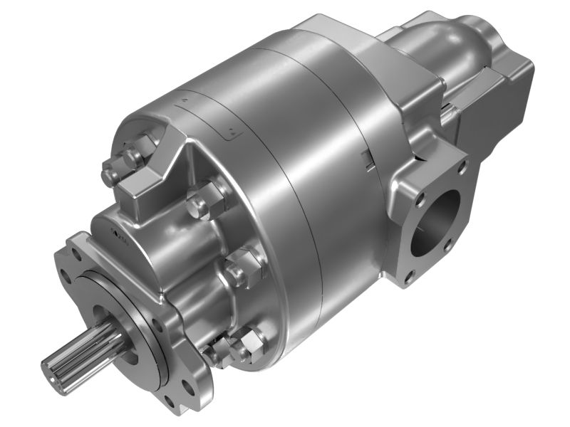 2-секционный передний и задний шестеренчатый насос.