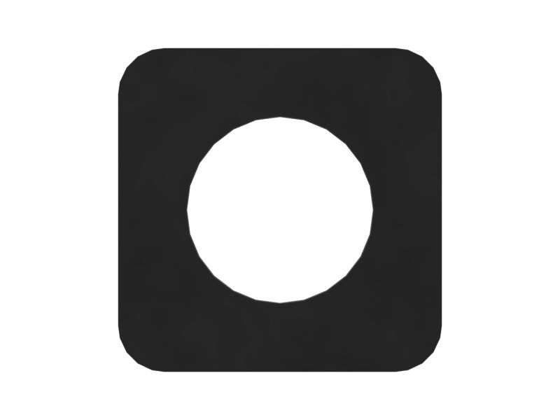 Квадратная гайка с резьбой 0,5625