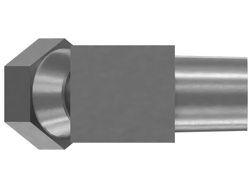 Коленчатый патрубок 30 градусов для выхлопной трубы, длина 33,50 мм