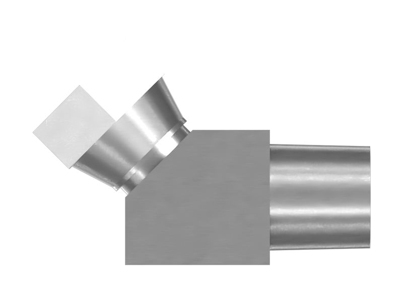 Коленчатый патрубок 30 градусов для выхлопной трубы, длина 33,50 мм