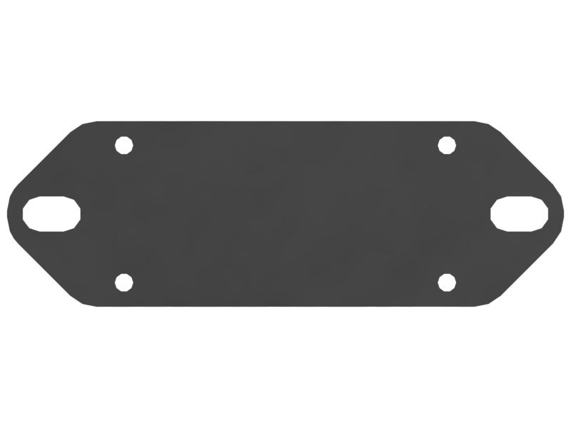 Exhaust Pipe Warning Plate Mounting Plate