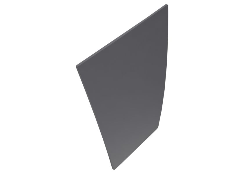 Переднее левое боковое защитное стекло высотой 551,80 мм