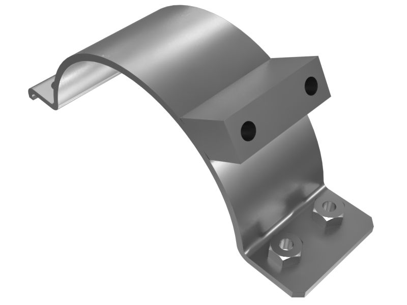 5mm Thickness Stick Cylinder Piping Clamp Support