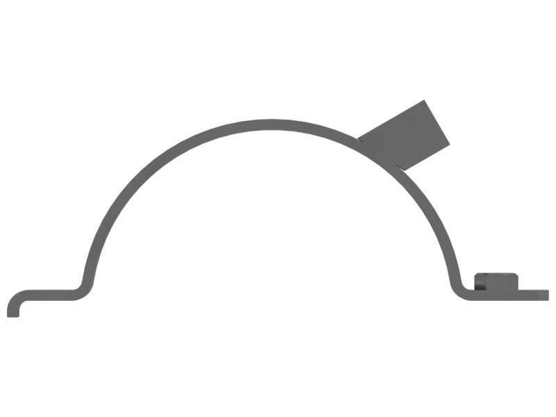 5mm Thickness Stick Cylinder Piping Clamp Support