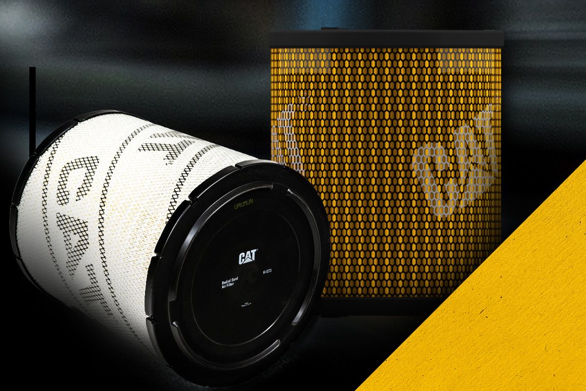 Up close view of Cat Ultra-High Efficiency (UHE) Air Filter