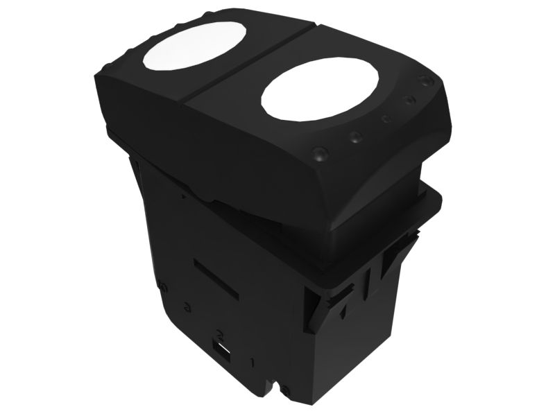 255-0020: Кулисный переключатель 24 В длиной 46,6 мм