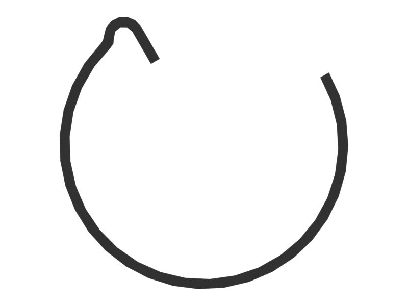 Стопорное кольцо (толщина 0,05 дюйма)