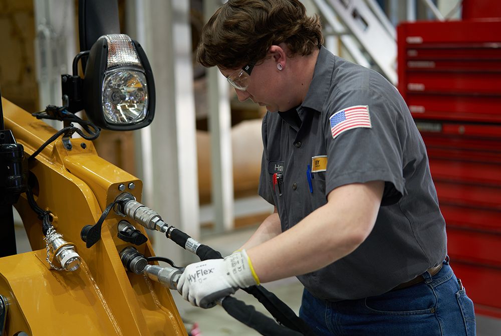 Dealer technician working