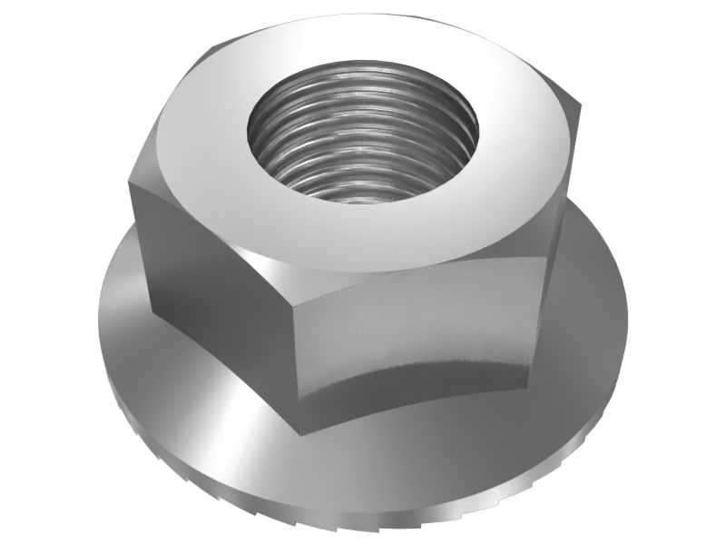 M10 Serrated Flange Hexagonal Lock Nut