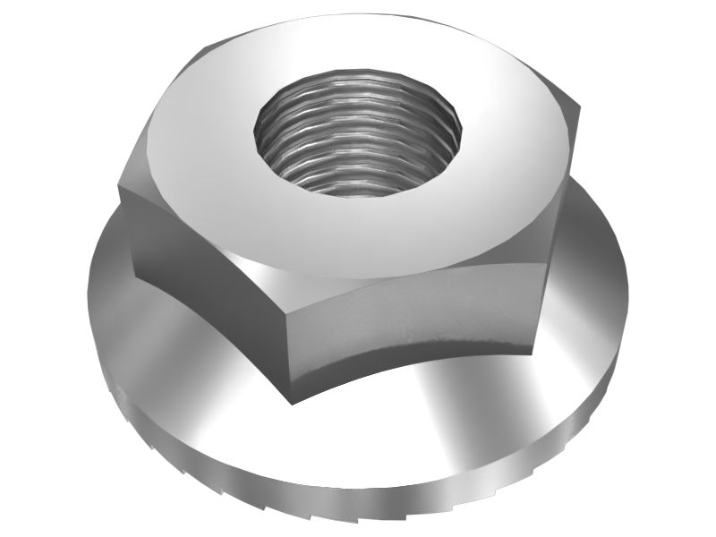 629-4502: M6 Serrated Flange Hexagonal Lock Nut