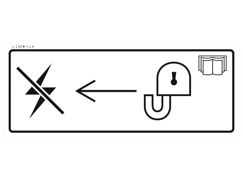 Opening Lock Disconnect Power Identification Film