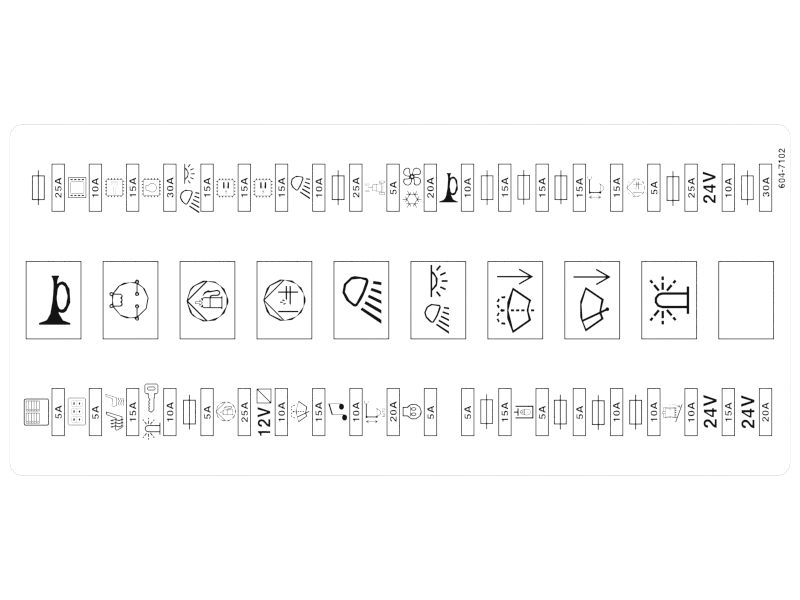 604-7102: Fuse Relay Identification Film 6047102 купить