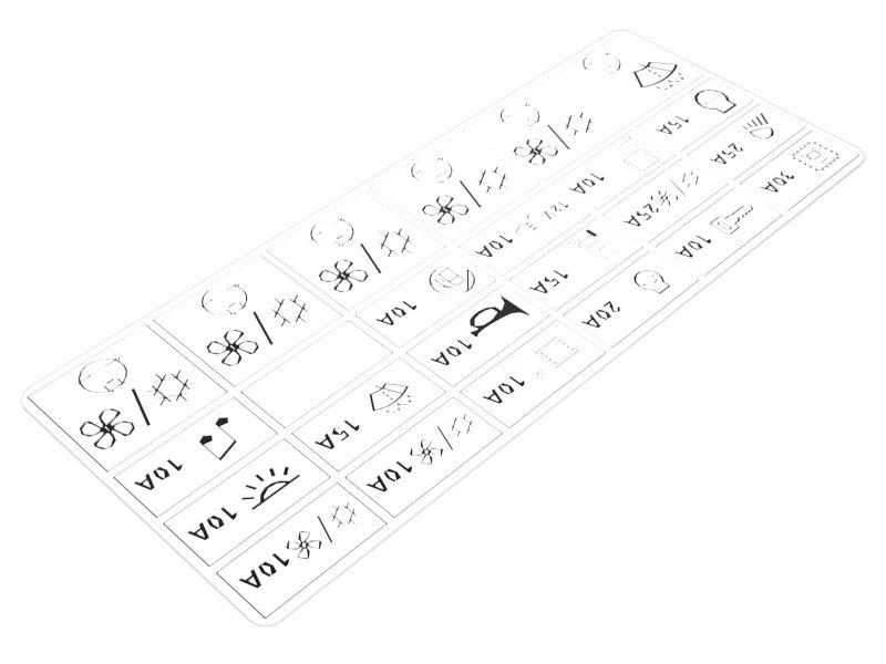 593-3403: Fuse Relay Identification Film