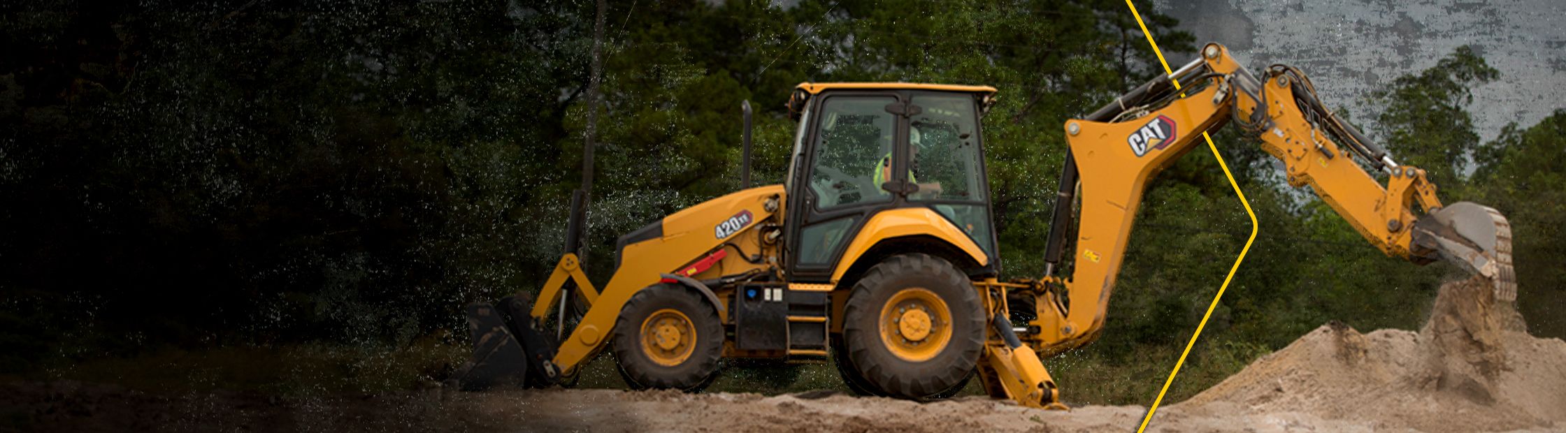 Backhoe Loader digging 