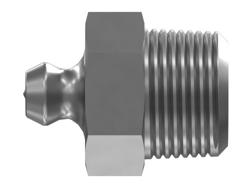 Прямой переходник с масленки Зерка на британскую коническую трубную резьбу
