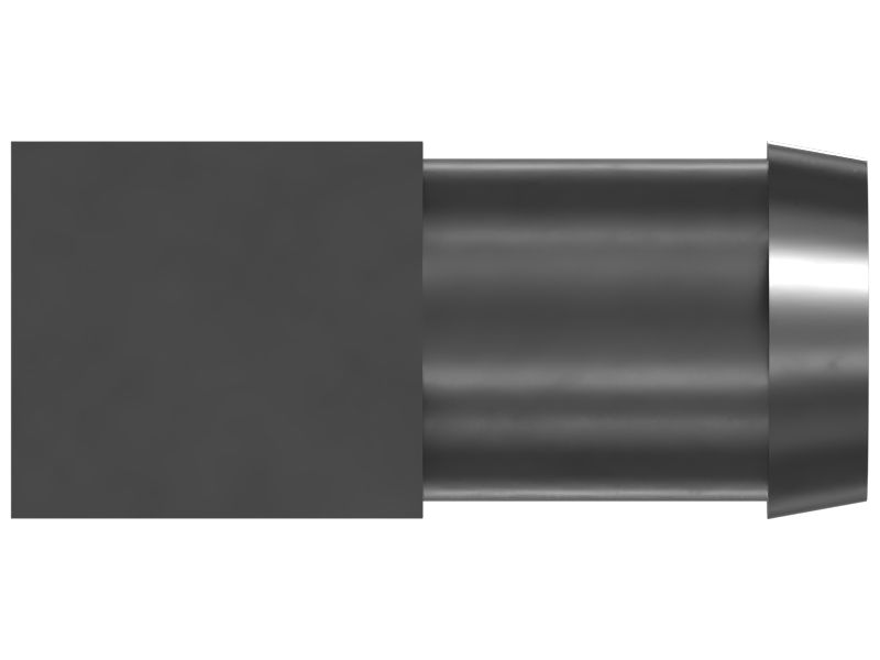 Переходной коленчатый патрубок со штуцером шланга 90°