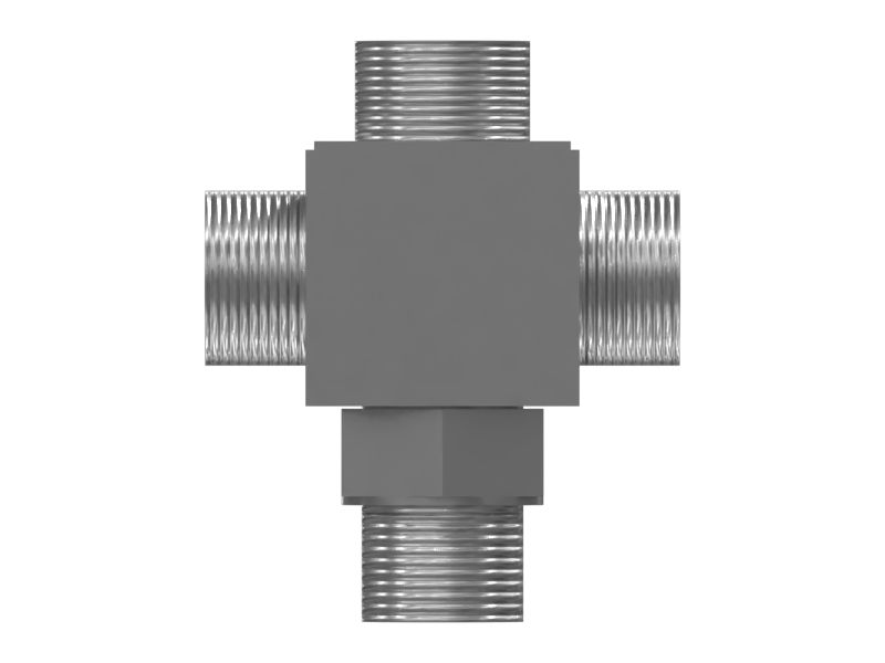 Крестовидный переходной патрубок с ORFS на STOR