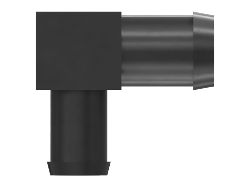 Переходной коленчатый патрубок со штуцером шланга 90°