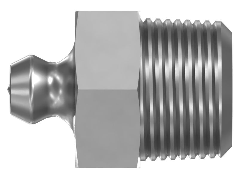 Прямой переходник с масленки Зерка на британскую коническую трубную резьбу