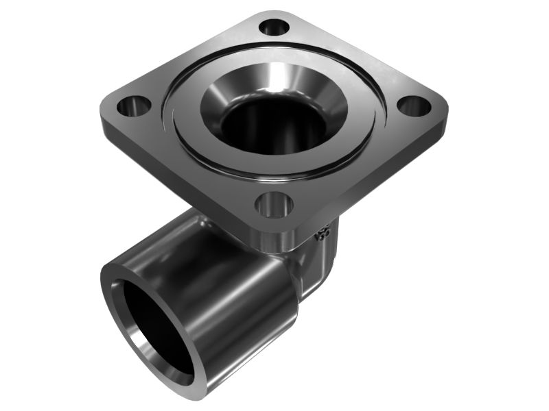 Переходной коленчатый патрубок трубопровода подачи масла предпусковой смазки