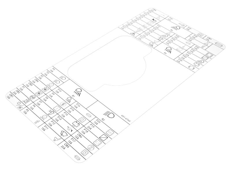 651-6769: Fuse Panel Identification Film