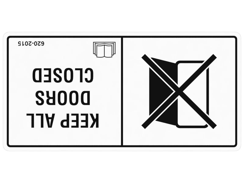 Keep Door Closed Identification Film