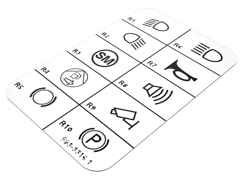 593-3316: Fuse Panel Identification Film