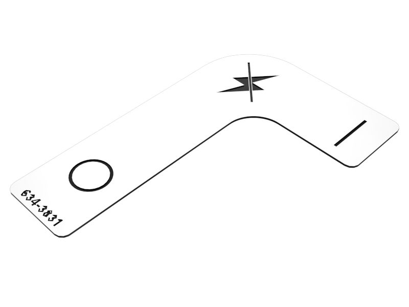634-3831: Control Panel Identification Film