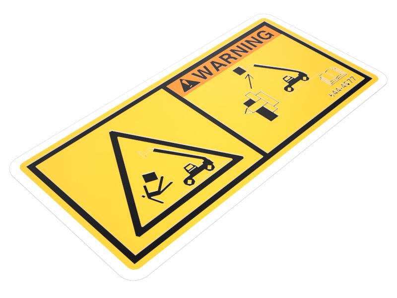 Quick Coupler Crush Hazard Warning Film