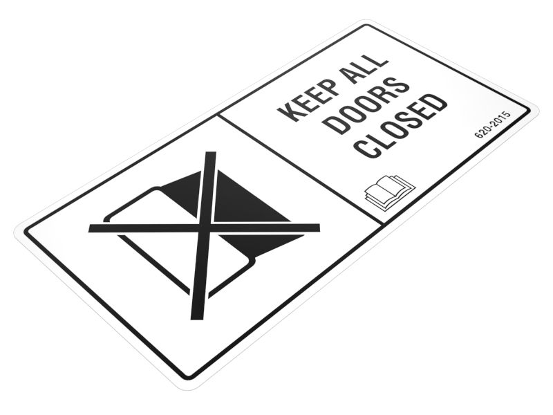 Keep Door Closed Identification Film