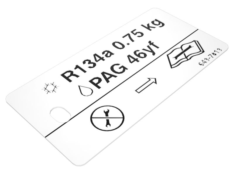 643-7813: Air Conditioner Instruction Plate
