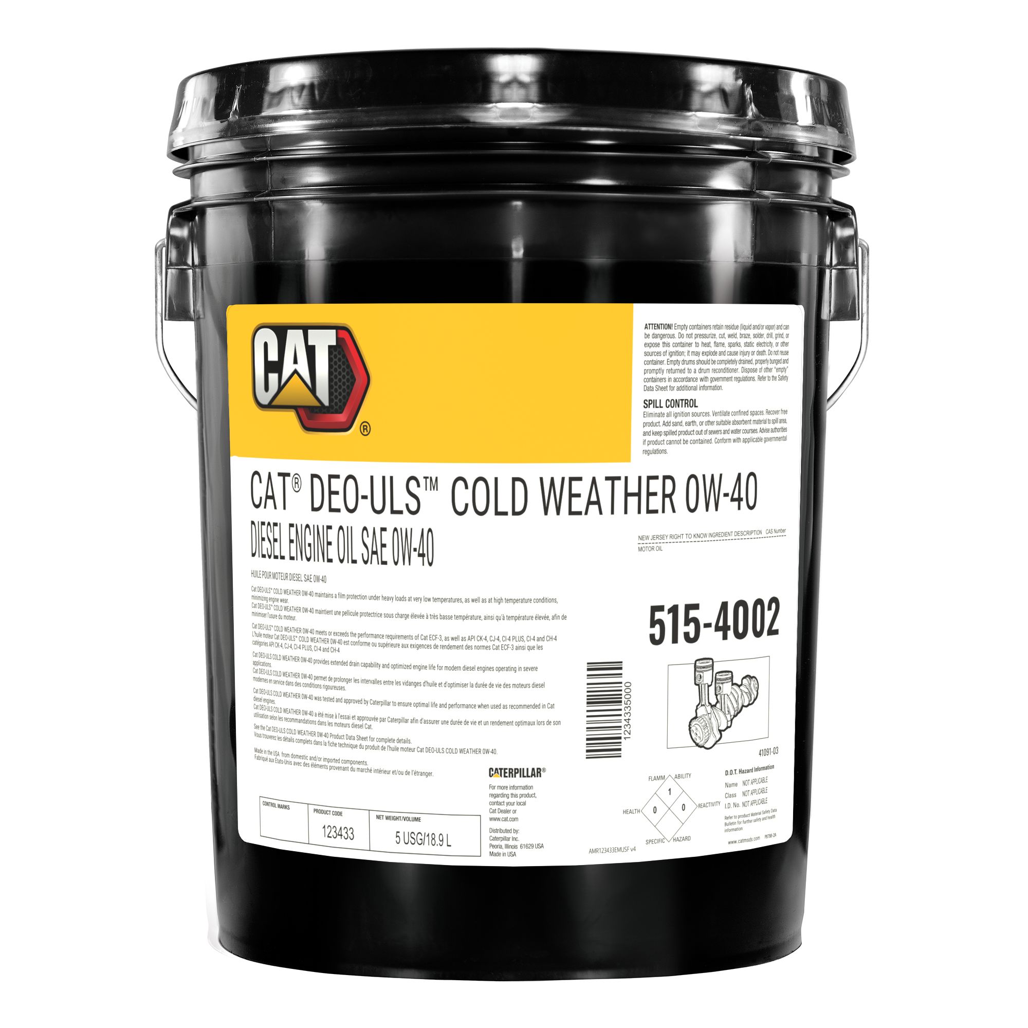 515-4002: DEO-ULS 0W-40 (5 Gallons)