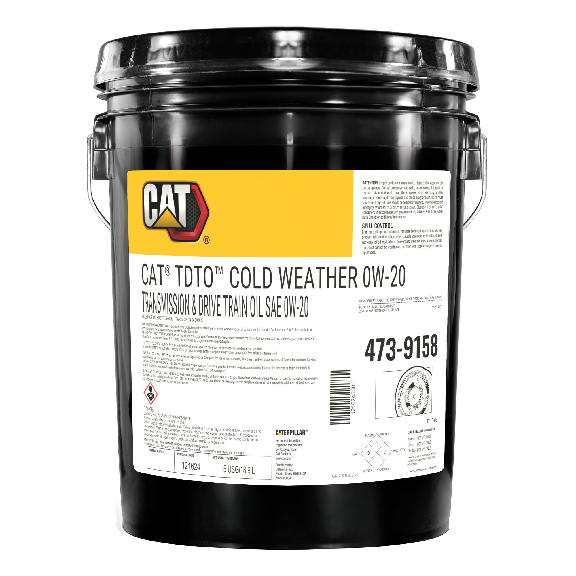 473-9158: Cat® TDTO COLD WEATHER 0W-20 (5 G)