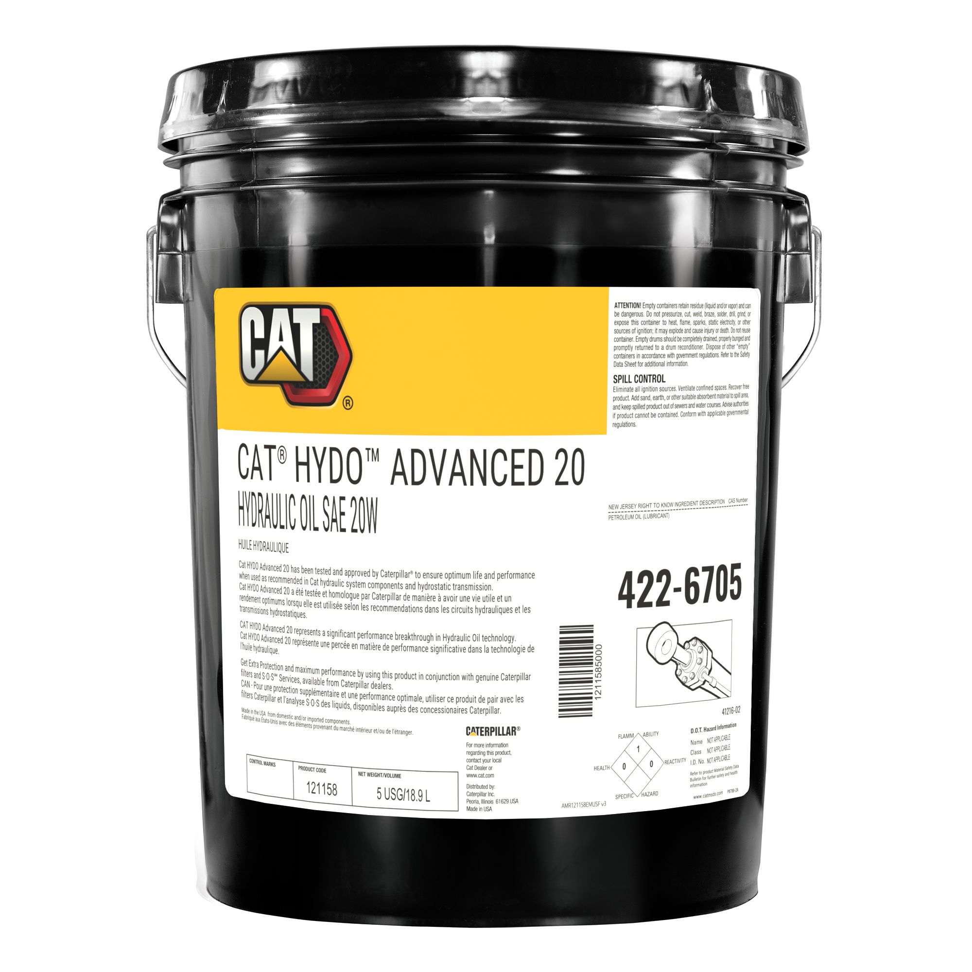 422-6705: Hydo Advanced 20 (5 Gallons) | Cat® Parts Store