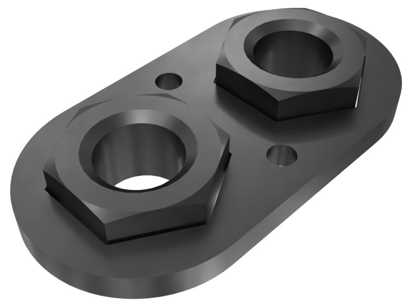 623-8117: Rear Bumper Mounting Plate