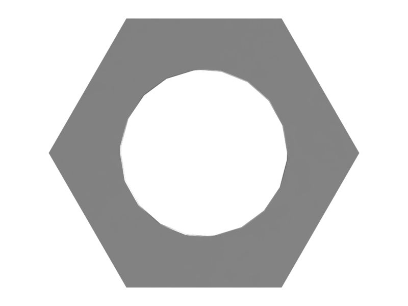 Стандартная шестигранная гайка, M5-0,8