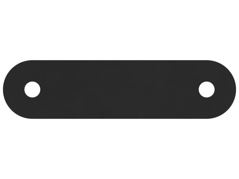 Плоская пластина с двумя отверстиями, толщина 6 мм