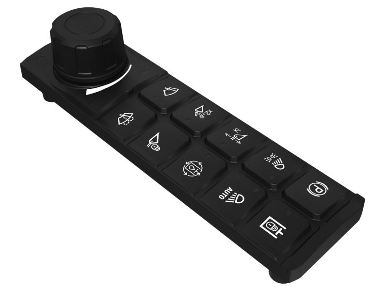 Клавиатурный модуль с поворотным диском и проводкой кабины