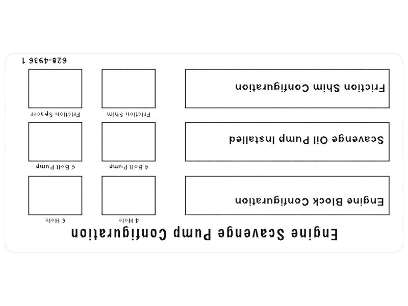 Паспортная табличка с информацией о настройках насоса двигателя