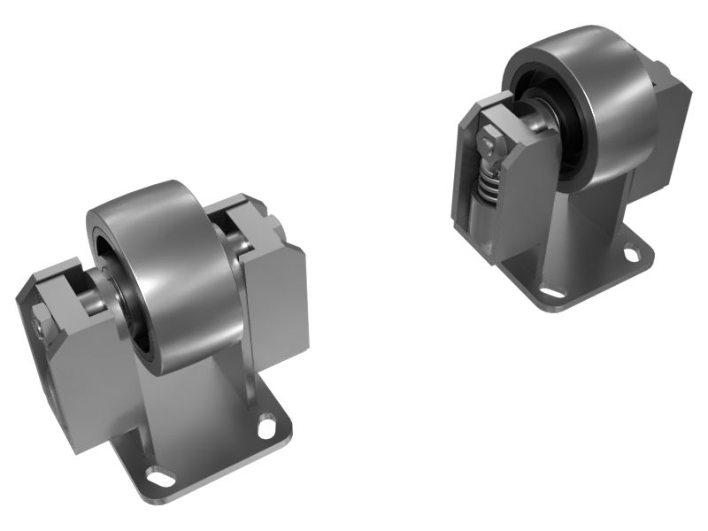 524-5366: Front Rigid Hammer Swivel Caster