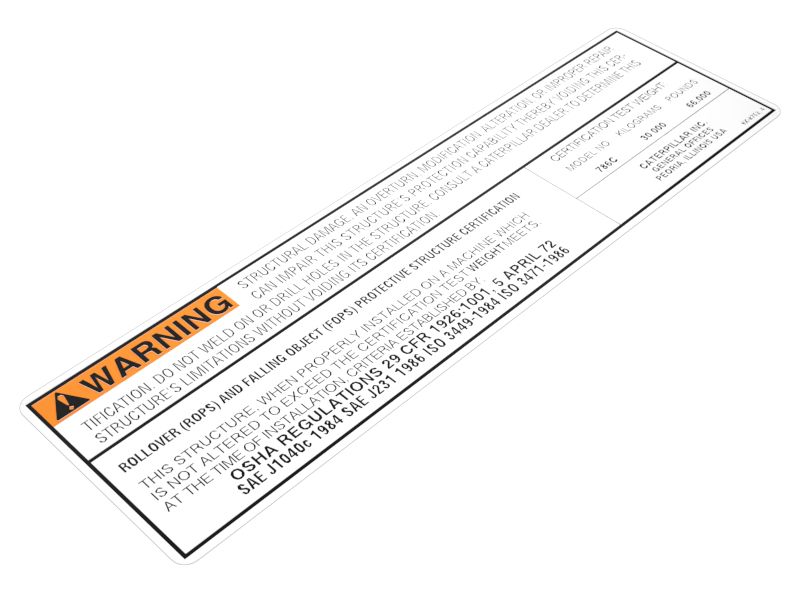 9X-8752: Protective Structure Warning Film 9X8752 купить