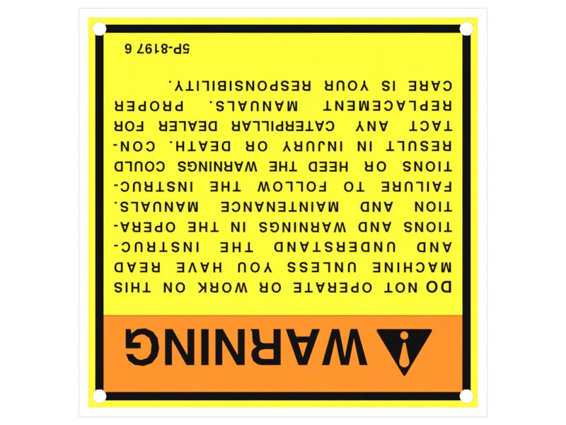 5P-8197: Universal Warning Plate | CATCorp