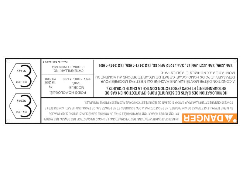 102-9465: PLATE ROPS/F | CATCorp