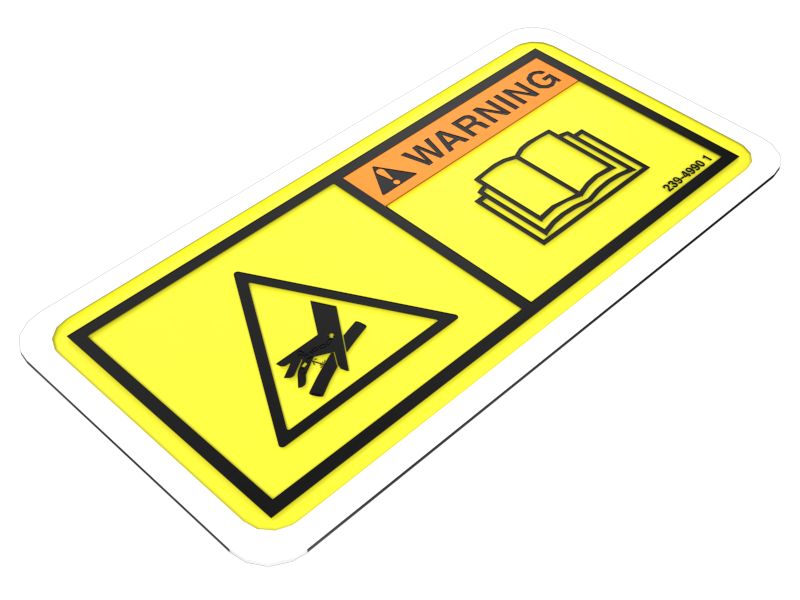 239-4990: Warning Film Label