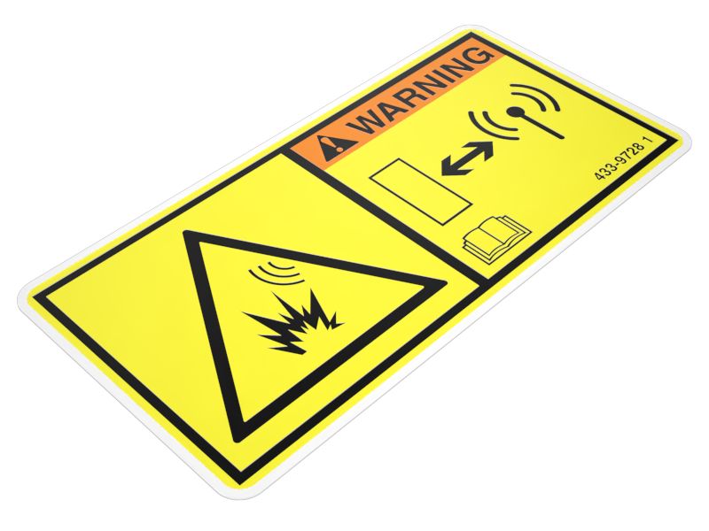 433-9728: Kablosuz Cihaz Uyarı Çıkartma Filmi